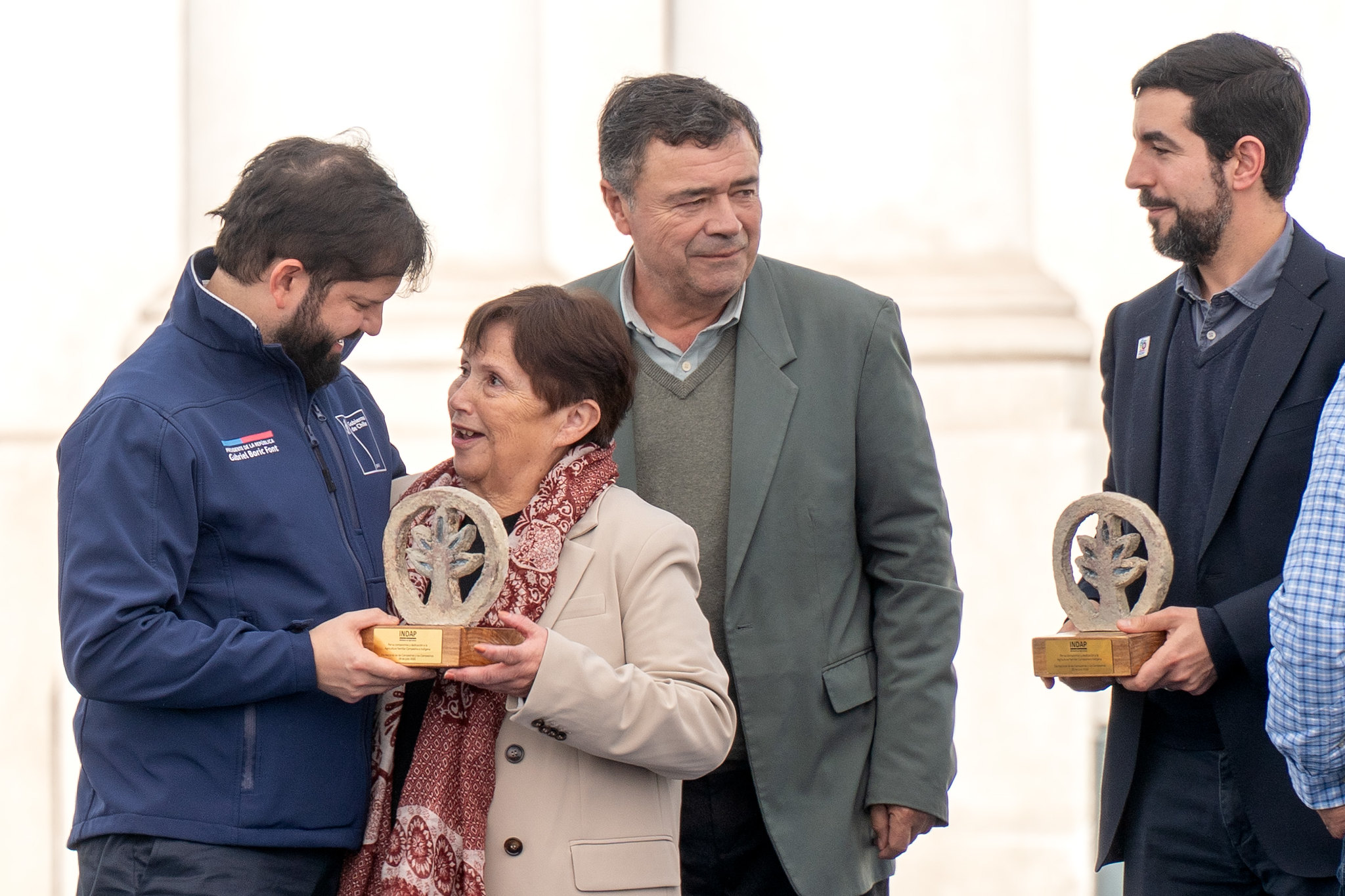 Ana Luisa Sepúlveda fue una de las reconocidas en el acto en la Plaza de la Constitución