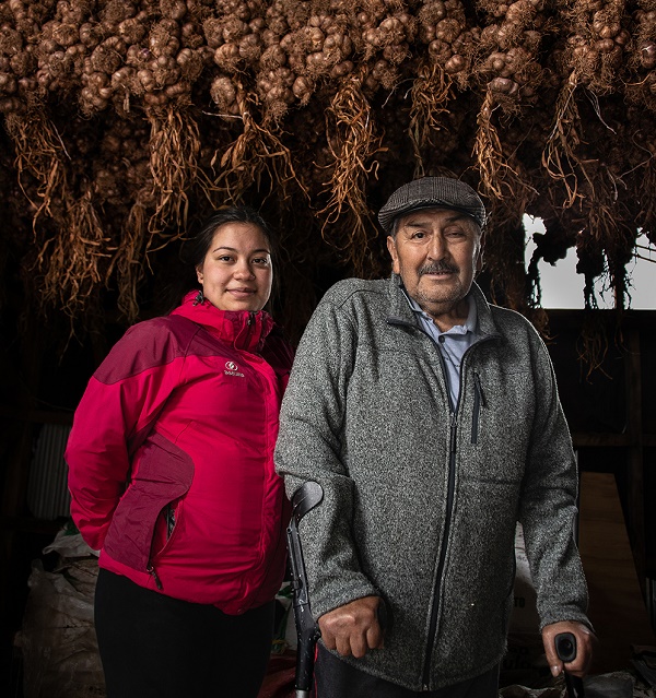 Hugo Contreras y su nieta Javiera Contreras