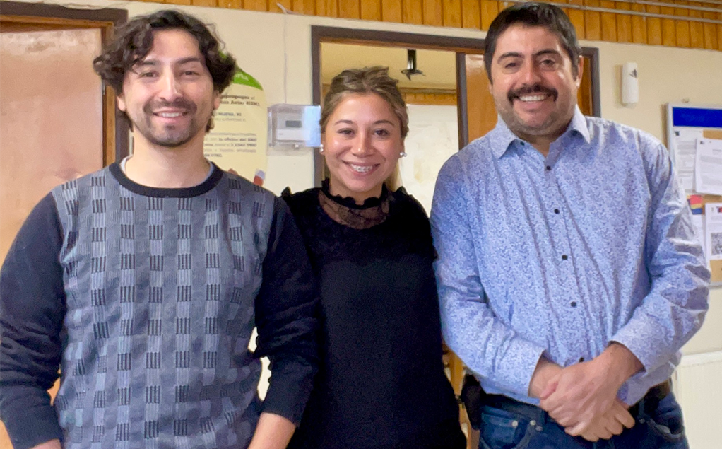 Carlos, Katterine y Fabián, del equipo de la Agencia de Área INDAP Porvenir en Tierra del Fuego