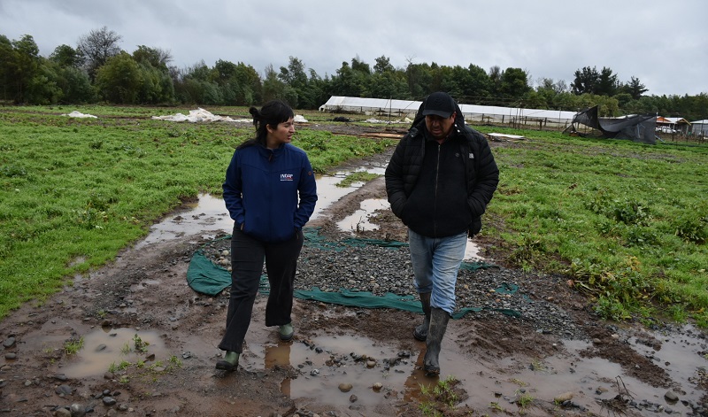 Fernanda Azócar en terreno inundaciones 1