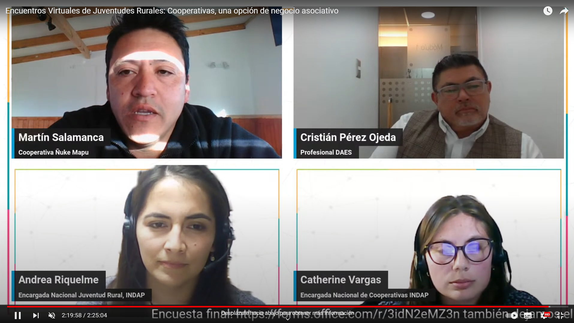 INDAP realiza primer encuentro virtual para hablar de cooperativas con Juventudes Rurales