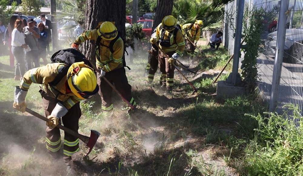 Botón Rojo de incendios en zona central