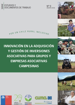 Innovación en la adquisición y gestión de inversiones asociativas para grupos y empresas asociativas campesinas