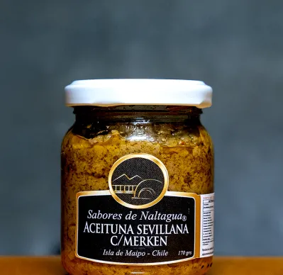 Seville olive with merkén, Sabores de Naltagua, Metropolitan region